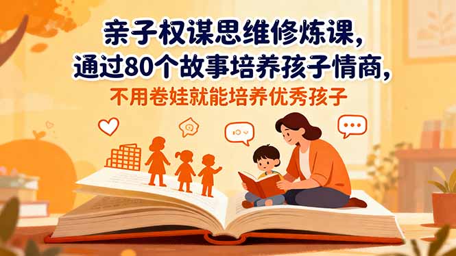 亲子权谋思维修炼课,通过80个故事培养孩子情商,不用卷娃就能培养优秀孩子-摇钱树